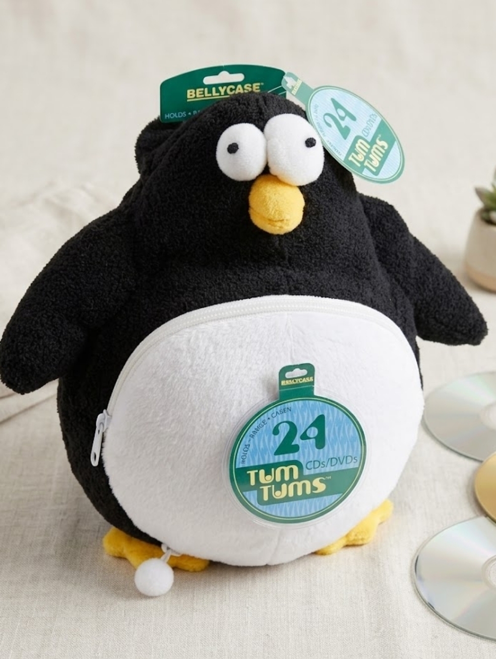 Vintage Plush Cd/Dvd Holder